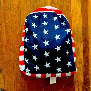Vintage 90s American flag backpack/windbreaker